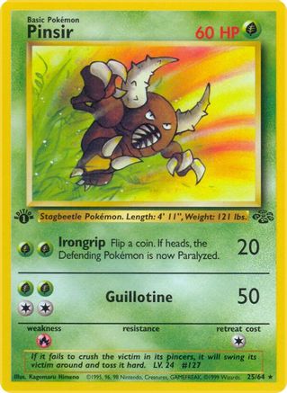 Pinsir (25) (25) 025  - 1st Edition - Rare