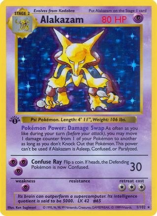 Alakazam  - Unlimited Holofoil - Holo Rare