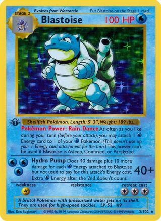 Blastoise  - 1st Edition Holofoil - Holo Rare