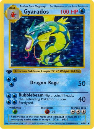 Gyarados  - Unlimited Holofoil - Holo Rare