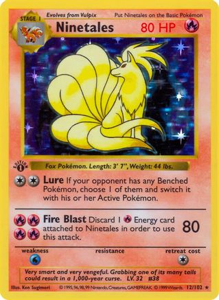 Ninetales/102  - Unlimited Holofoil - Holo Rare