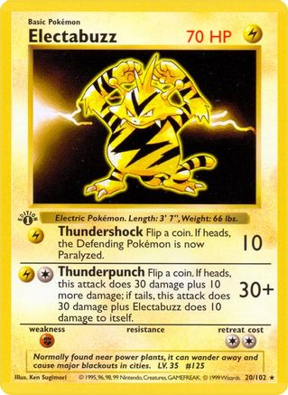 Electabuzz  - 1st Edition - Rare