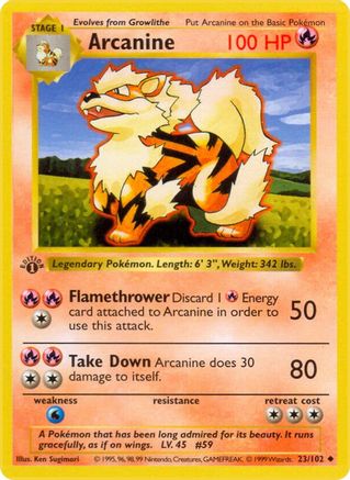 Arcanine 023  - Unlimited - Uncommon