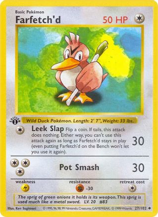 Farfetch'd 027  - 1st Edition - Uncommon