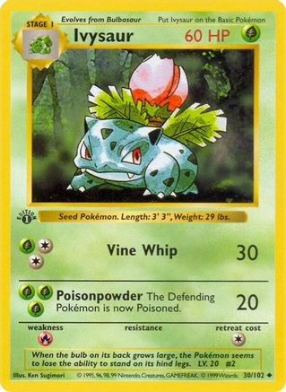 Ivysaur 030  - 1st Edition - Uncommon