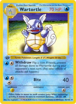 Wartortle 042  - Unlimited - Uncommon