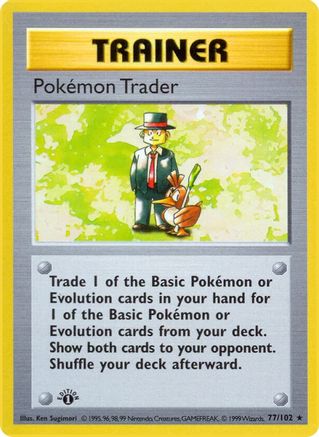Pokémon Trader (77/102) [Ensemble de base Shadowless Unlimited] 
