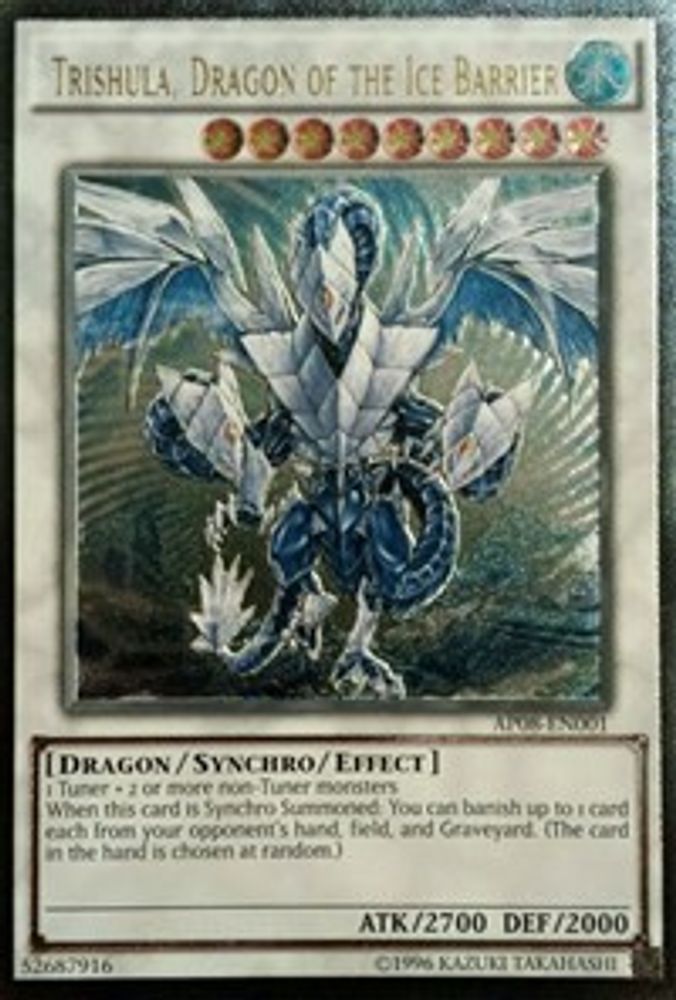 Trishula, Dragon of the Ice Barrier (UTR) (AP08-EN001) - Ultimate Rare