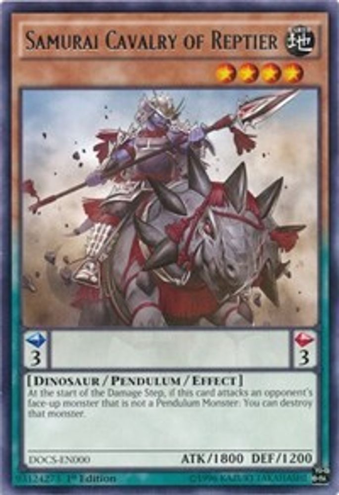 Cavalerie Samouraï de Reptier [DOCS-EN000] Rare 