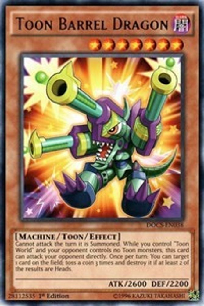 Toon Barrel Dragon (DOCS-EN038) - Rare