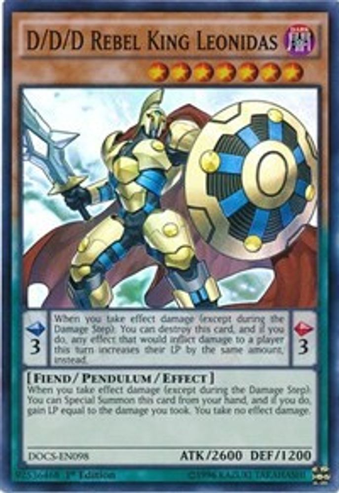 D/D/D Rebel King Leonidas (DOCS-EN098) - Super Rare