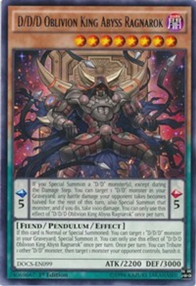 D/D/D Oblivion King Abyss Ragnarok (DOCS-EN099) - Rare