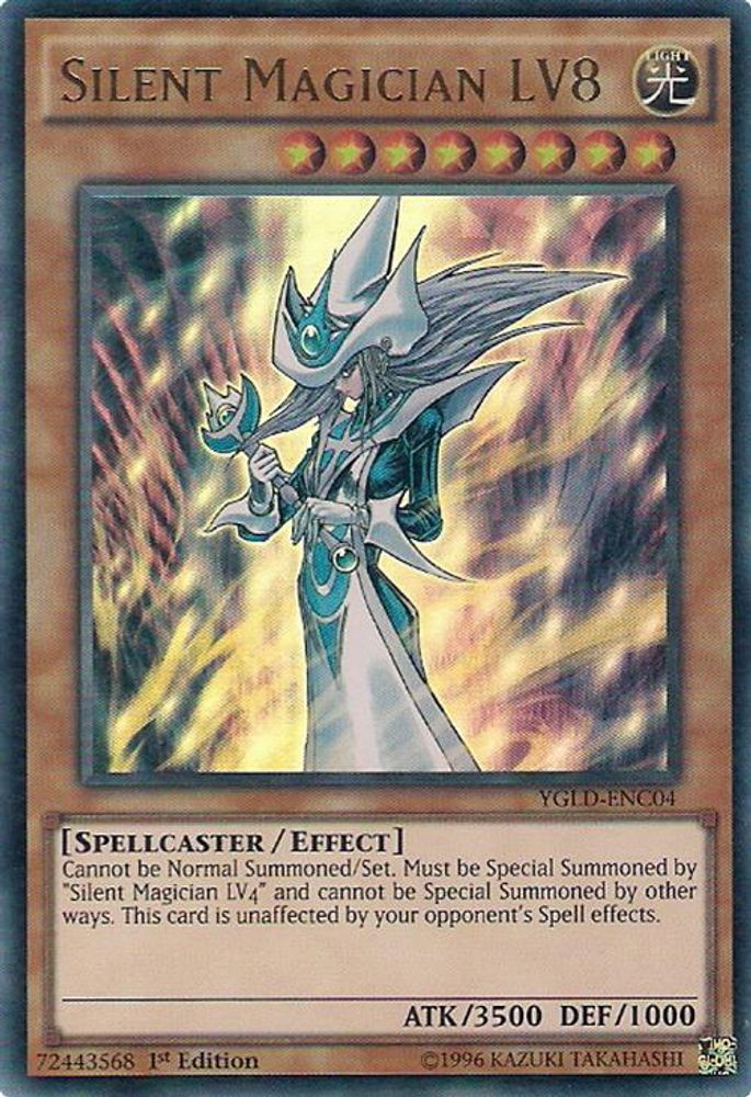 Magicien Silencieux LV8 [YGLD-ENC04] Ultra Rare 