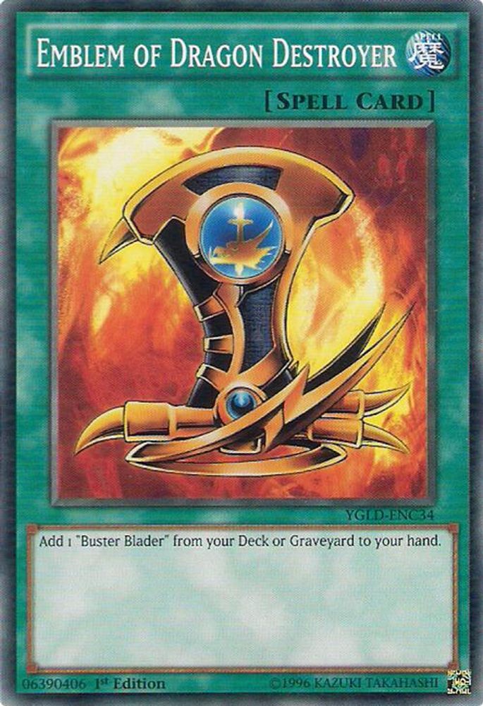 Emblem of Dragon Destroyer (YGLD-ENC34) - Common