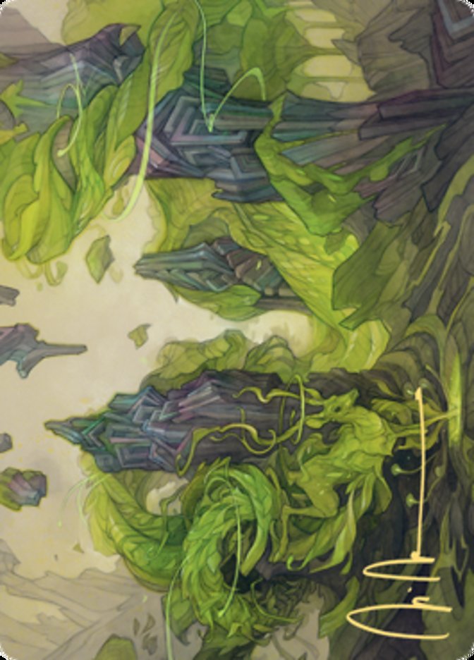 Carte artistique Reclaim the Wastes (signature estampillée or) [Zendikar Rising Art Series] 
