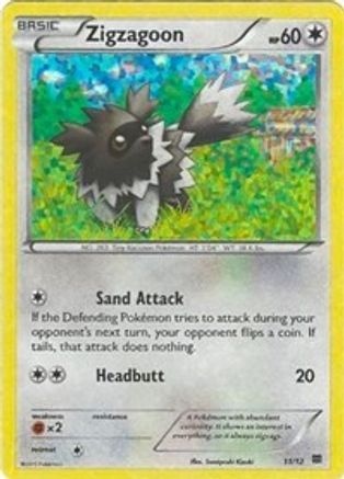 Zigzagoon - 11/12/12  - Holofoil - Promo