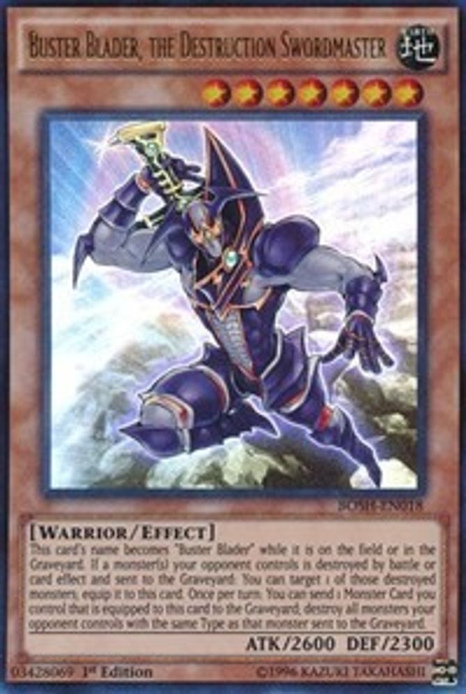 Buster Blader, the Destruction Swordmaster (BOSH-EN018) - Ultra Rare