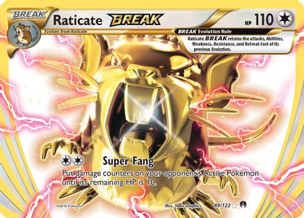 Raticate BREAK 089  - Holofoil - Rare BREAK