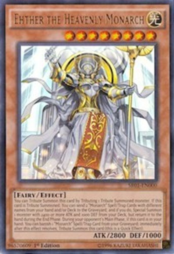 Ehther the Heavenly Monarch (SR01-EN000) - Ultra Rare