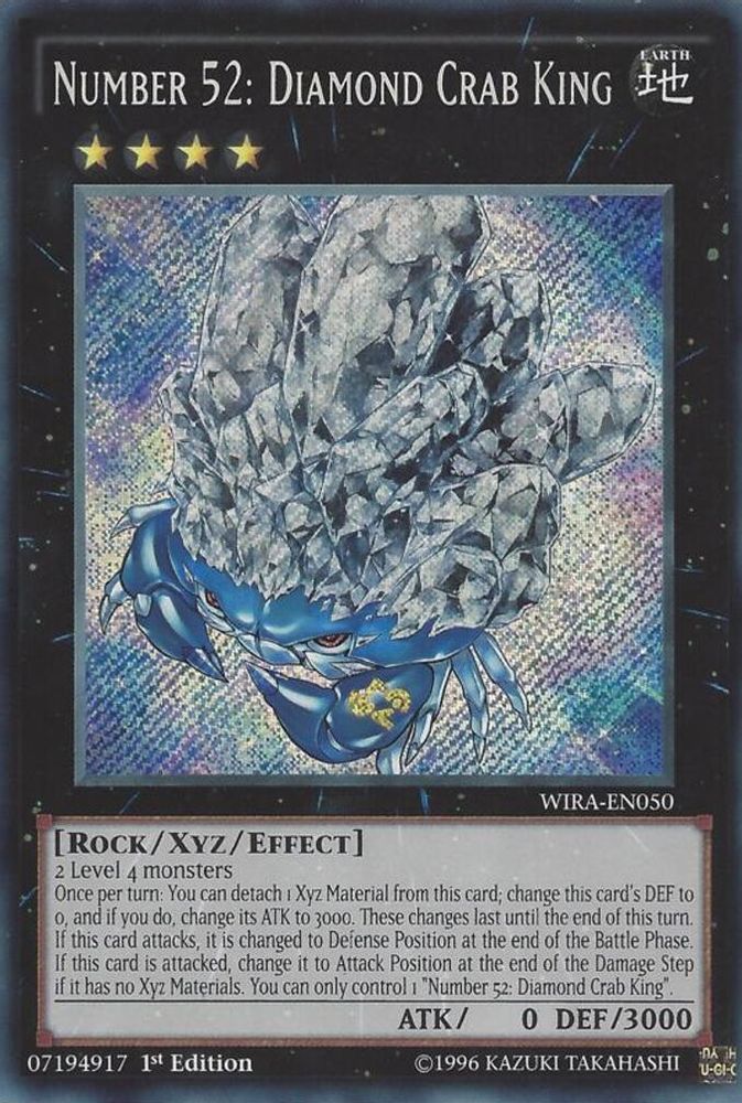 Numéro 52 : Diamond Crab King [WIRA-EN050] Secret Rare 