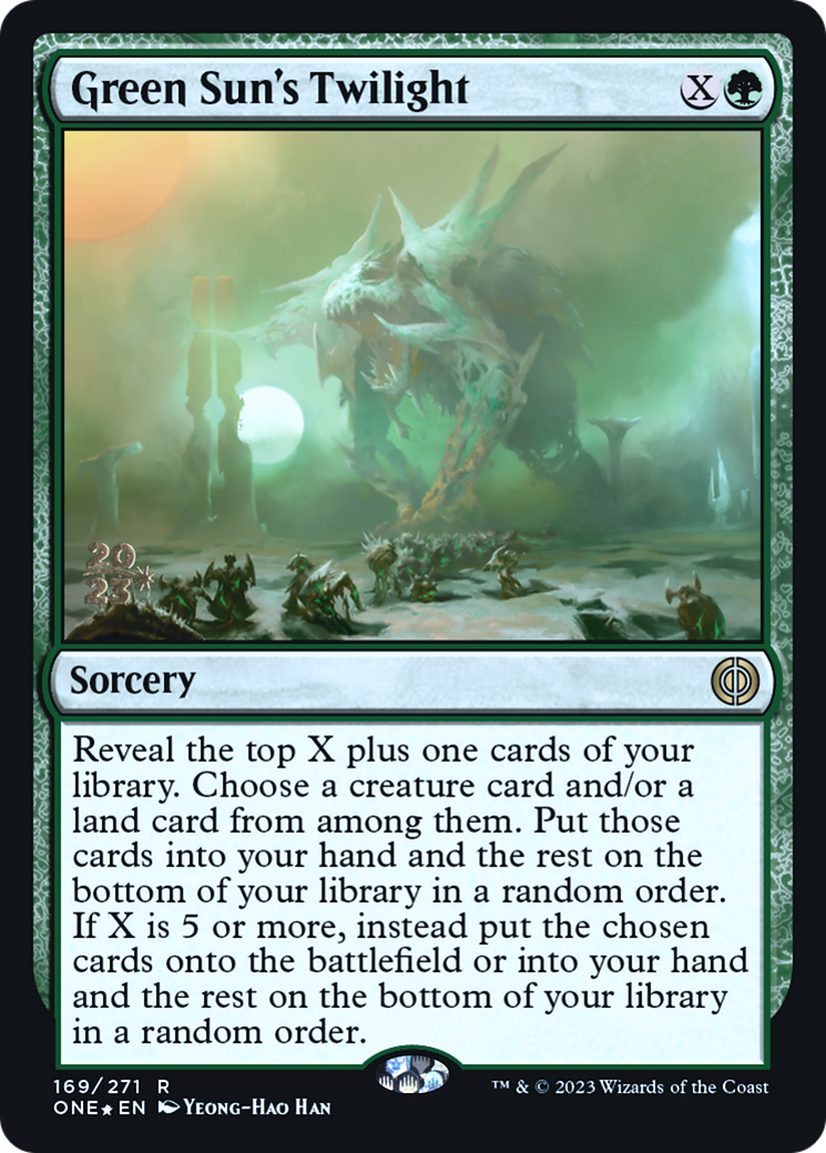 Green Sun's Twilight [Phyrexia : All Will Be One Avant-première Promos] 
