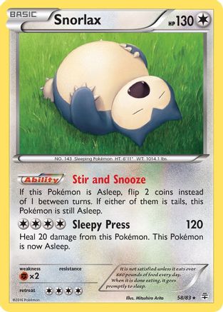 Snorlax 058  - Rare