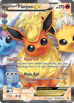 Flareon EX (Full Art) RC28  - Holofoil - Ultra Rare