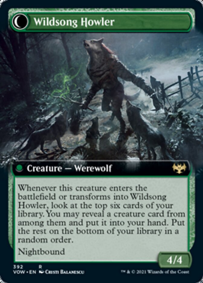 Howlpack Piper (Extended Art) (VOW-392) - Innistrad: Crimson Vow: (Extended Art, Double Faced Transform)
