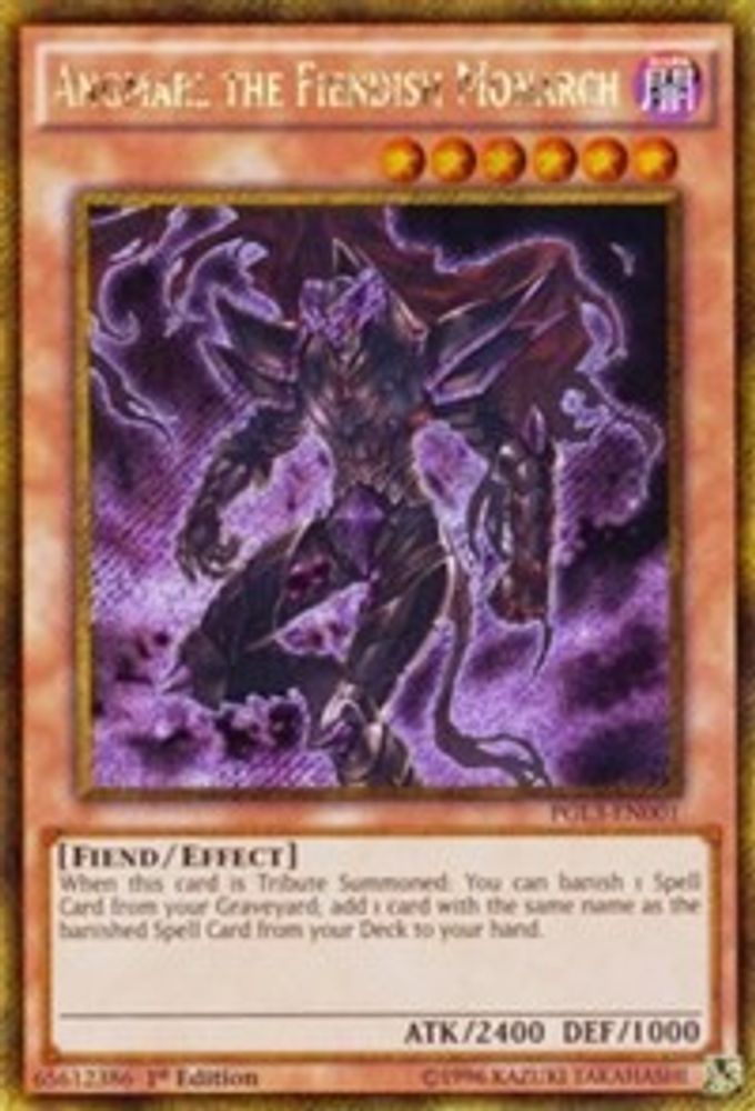 Angmarl le monarque diabolique [PGL3-EN001] Gold Secret Rare 