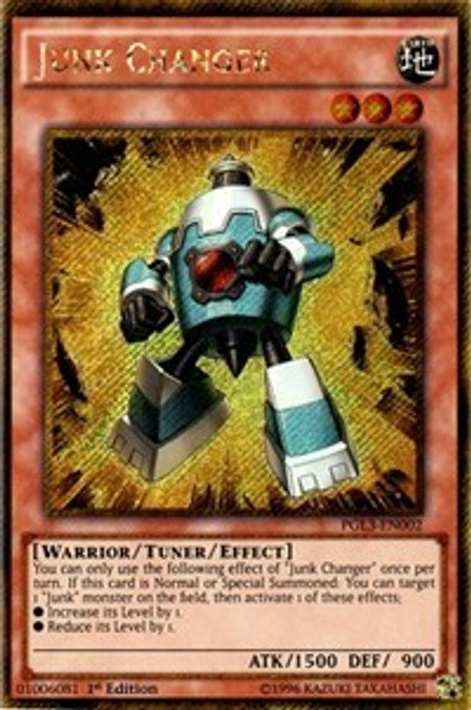 Junk Changer (PGL3-EN002) - Gold Secret Rare