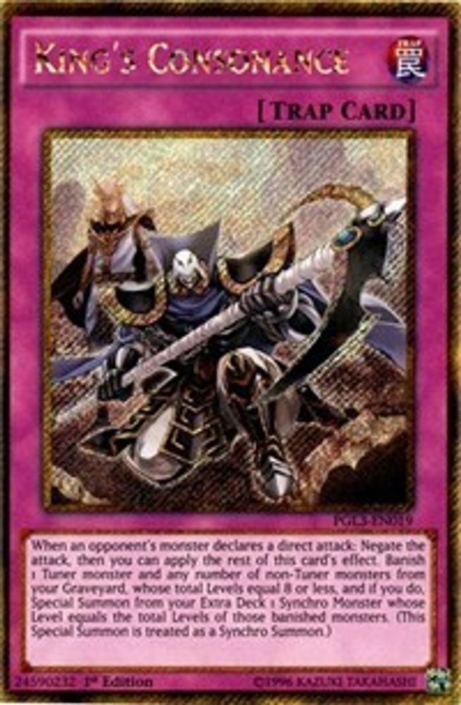 King's Consonance (PGL3-EN019) - Gold Secret Rare