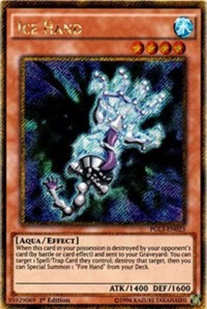 Ice Hand (PGL3-EN023) - Gold Secret Rare