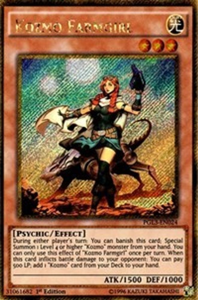 Kozmo Farmgirl [PGL3-EN024] Or Secret Rare 