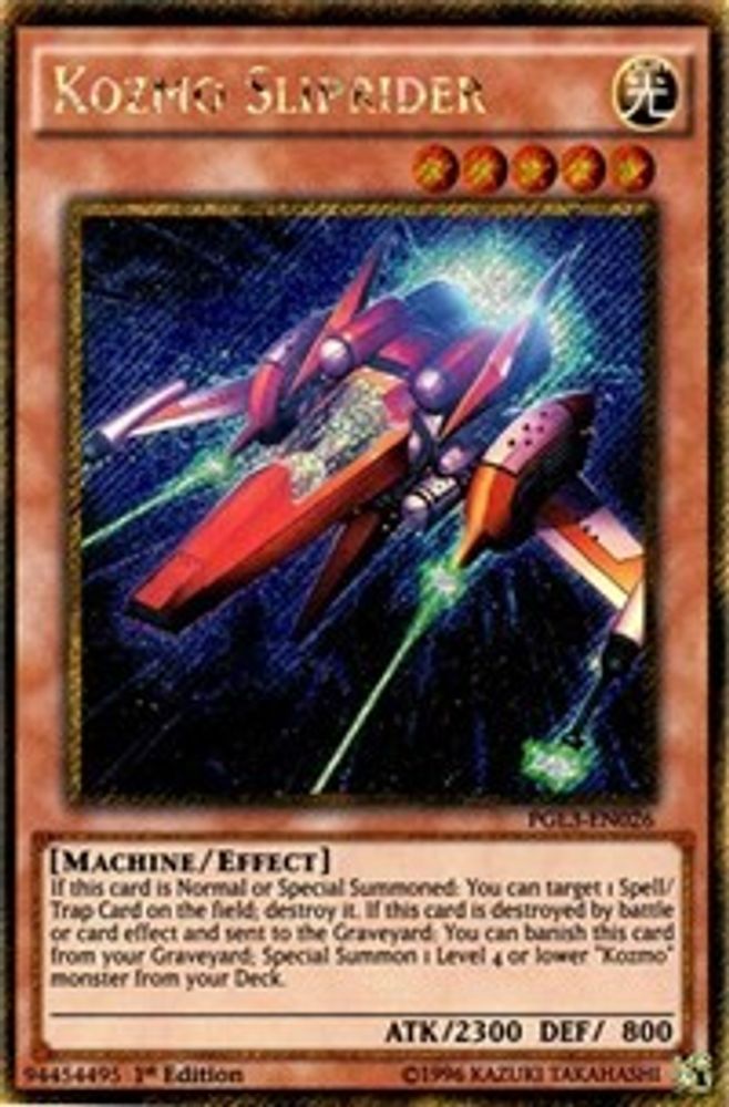 Kozmo Sliprider (PGL3-EN026) - Gold Secret Rare