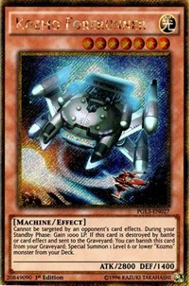 Kozmo Forerunner [PGL3-EN027] Or Secret Rare 