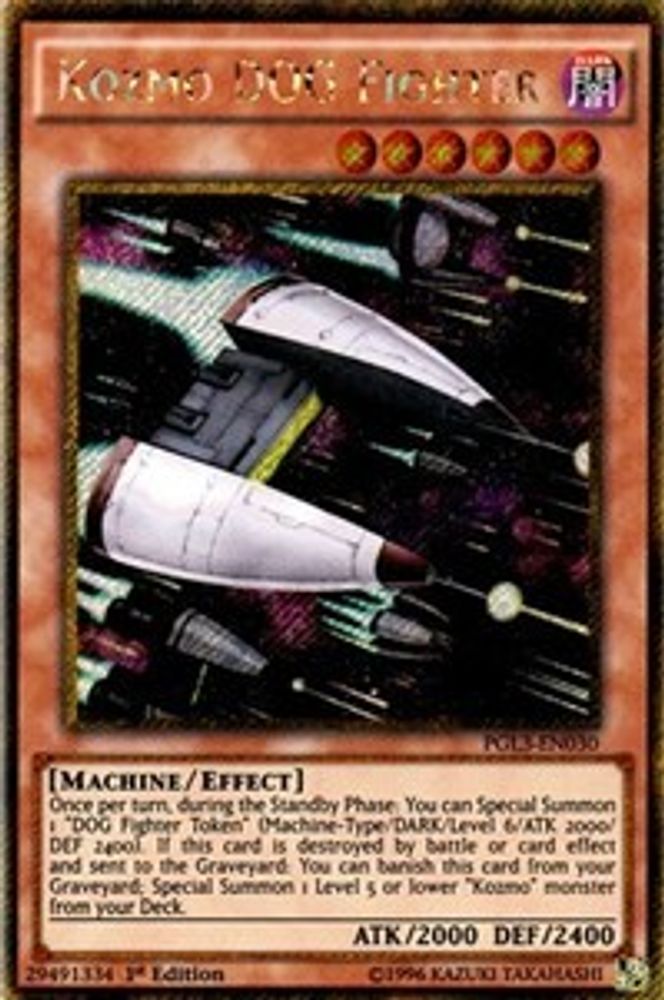 Kozmo Dog Fighter [PGL3-EN030] Or Secret Rare 