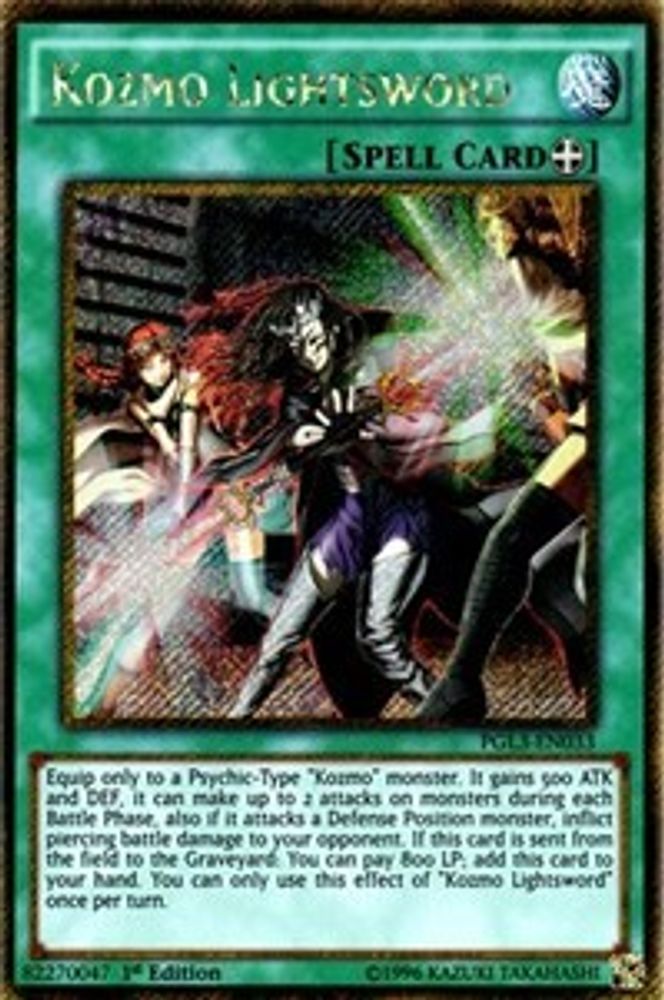 Kozmo Lightsword (PGL3-EN033) - Gold Secret Rare