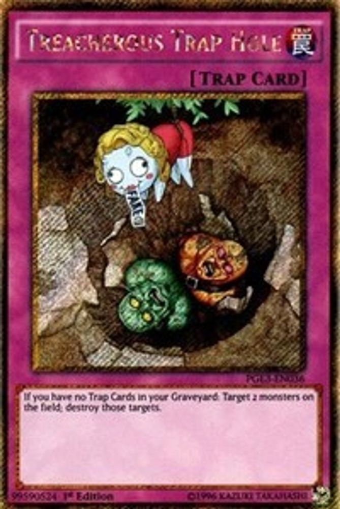 Trou de piège perfide [PGL3-EN036] Gold Secret Rare 