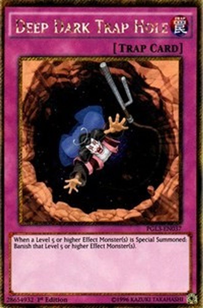 Deep Dark Trap Hole (PGL3-EN037) - Gold Secret Rare