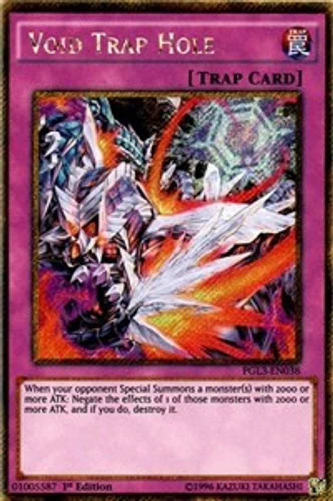 Void Trap Hole (PGL3-EN038) - Gold Secret Rare