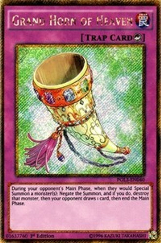 Grand Horn of Heaven (PGL3-EN040) - Gold Secret Rare