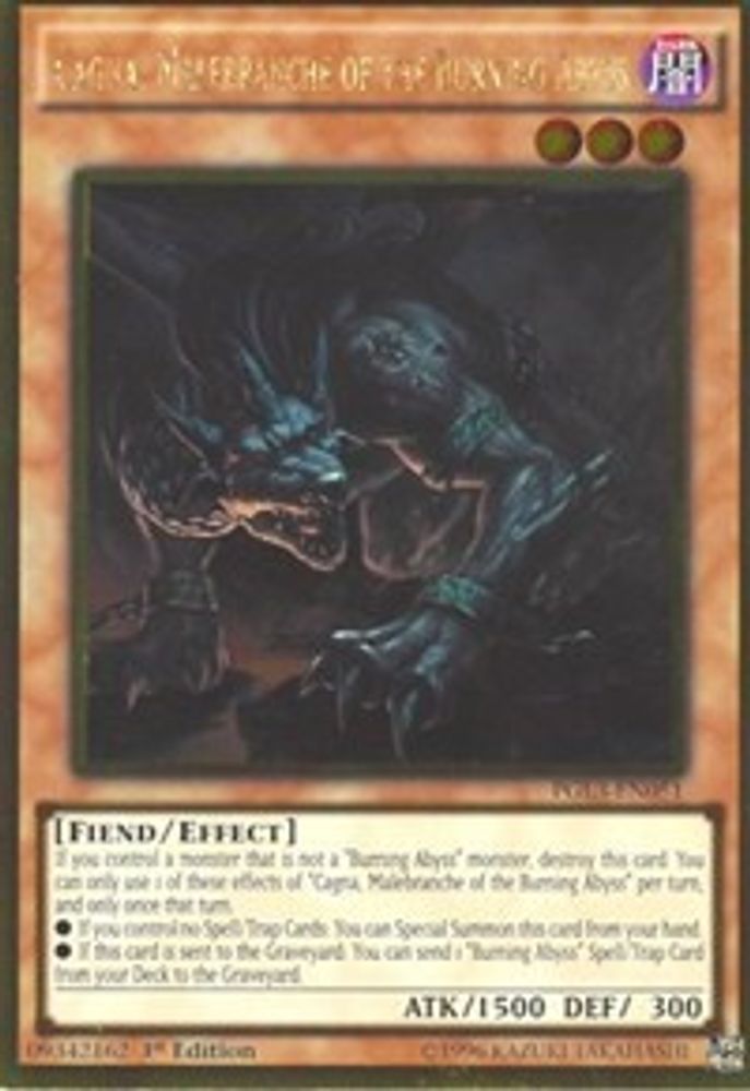 Cagna, Malebranche of the Burning Abyss (PGL3-EN051) - Gold Rare