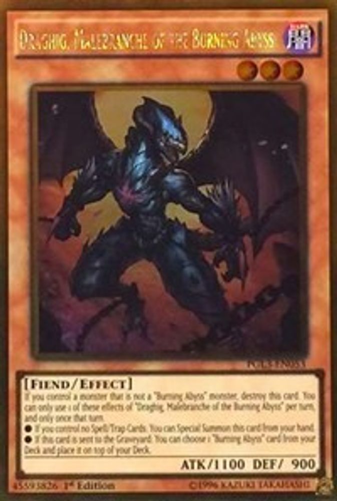 Draghig, Malebranche of the Burning Abyss (PGL3-EN053) - Gold Rare