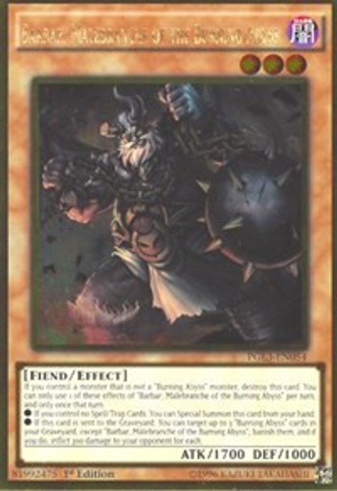 Barbar, Malebranche of the Burning Abyss (PGL3-EN054) - Gold Rare