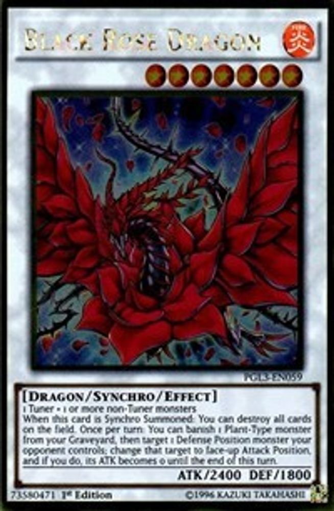 Black Rose Dragon (PGL3-EN059) - Gold Rare