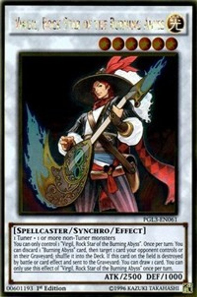 Virgil, Rock Star of the Burning Abyss (PGL3-EN061) - Gold Rare