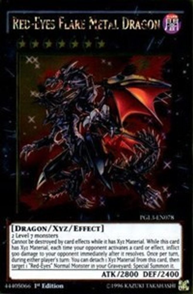Red-Eyes Flare Metal Dragon (PGL3-EN078) - Gold Rare