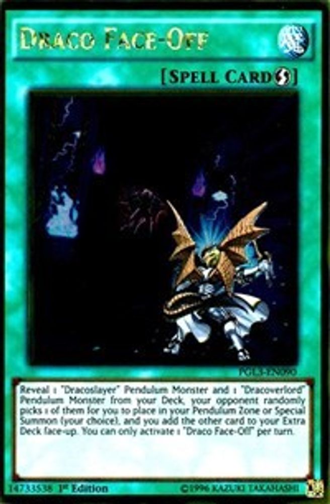 Draco Face-Off (PGL3-EN090) - Gold Rare