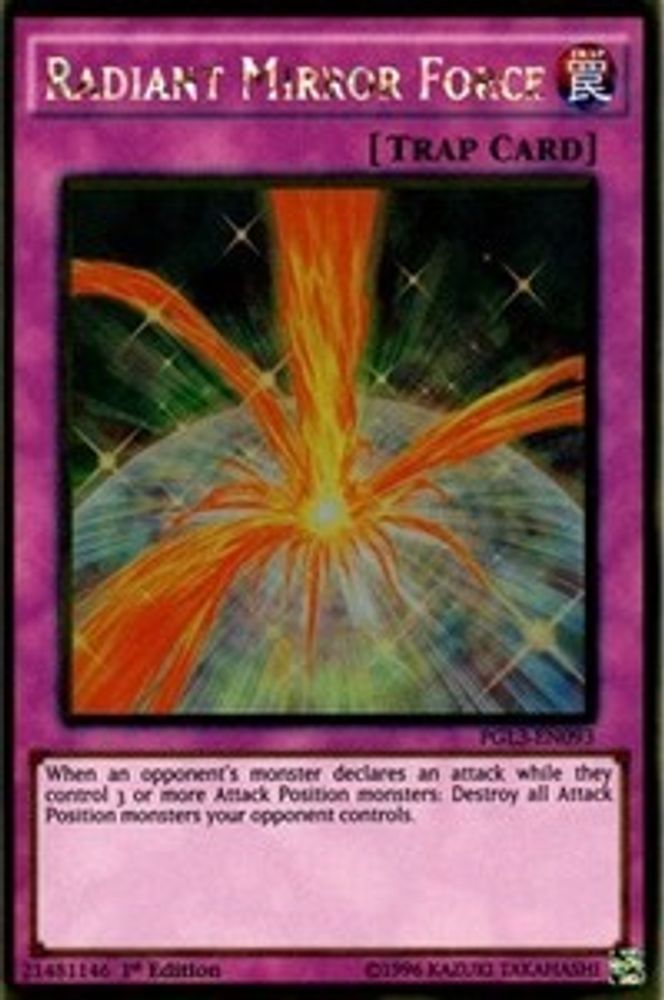 Radiant Mirror Force (PGL3-EN093) - Gold Rare