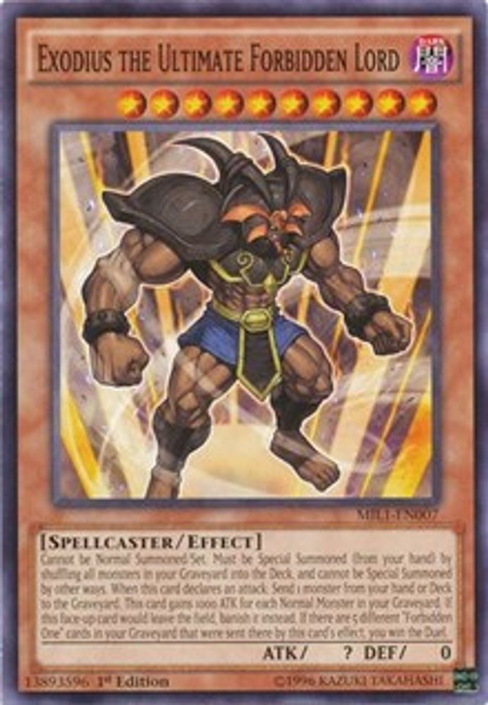 Exodius the Ultimate Forbidden Lord (MIL1-EN007) - Common